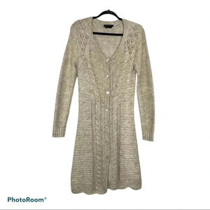 BCBGMaxAzria Long Button Up Knit Cardigan